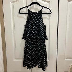 Xhilaration Black and White Patterned Dress M